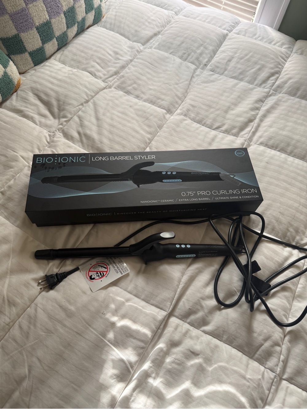 Bio Ionic 0.75" Black Long Barrel Pro Curling Iron